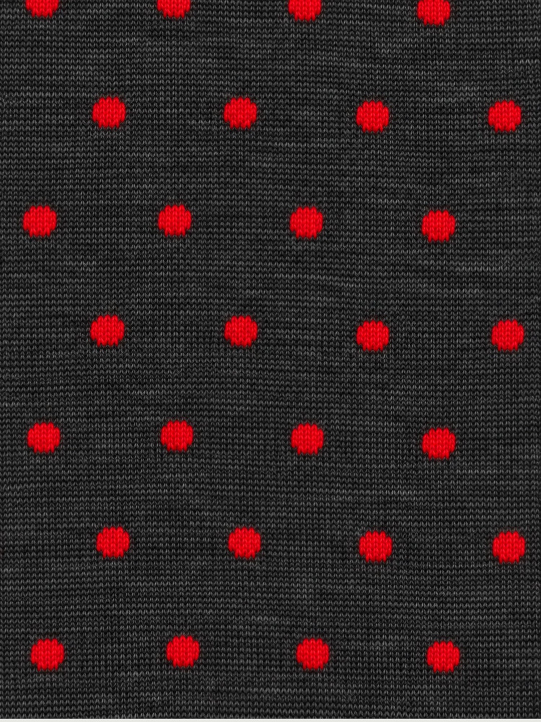 Calze lunghe in lana vergine antracite a pois rossi 63458G V0019 RED 