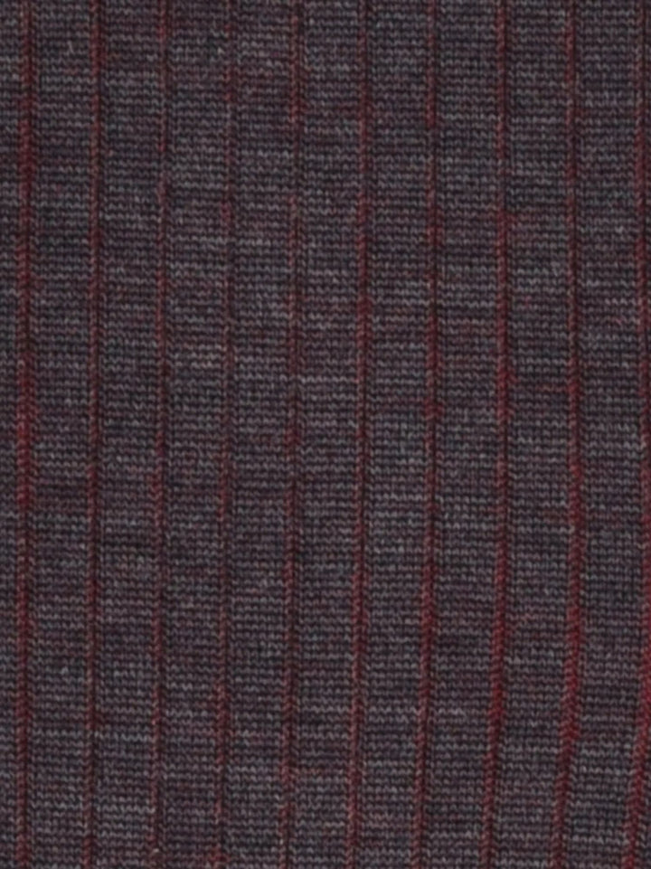 Calze lunghe in lana vergine a coste 63492G V0019 RED 