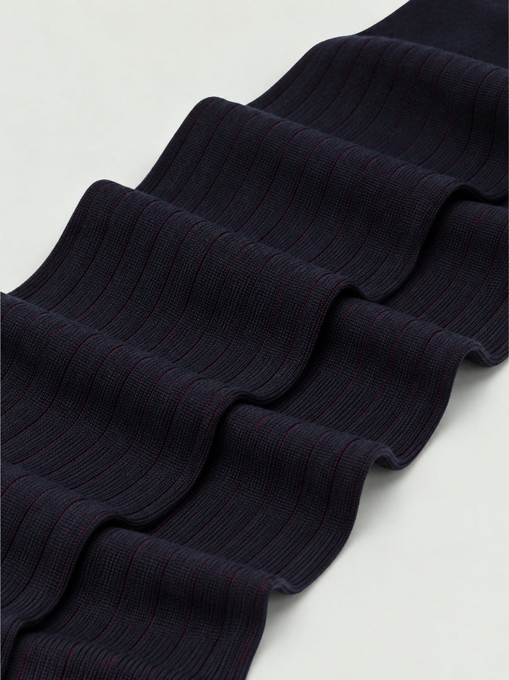 Calze lunghe in lana vergine a coste 63492G V0137 RED 