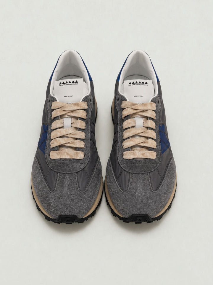 Sneaker Action in nylon e camoscio fumo ACTIO 4163 RUN OF 