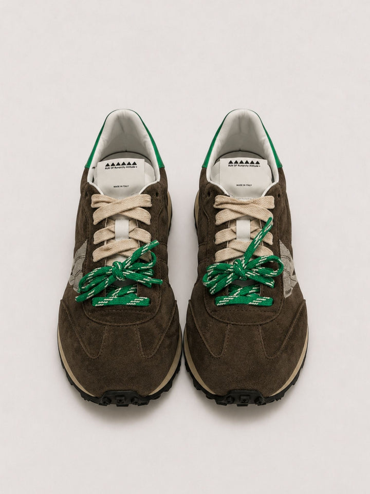 Sneaker Ager in camoscio moro AGER 203 RUN OF 