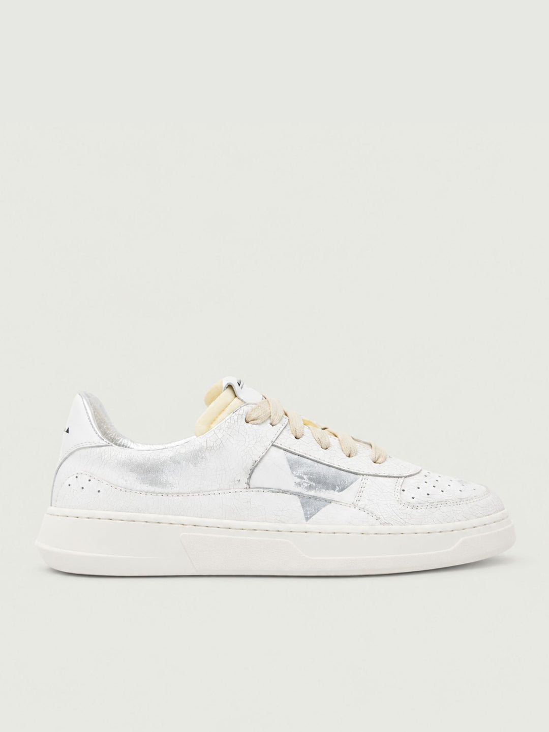 Sneaker bassa vintage in pelle bianca FARGO CRACK BIANCO RUN OF 