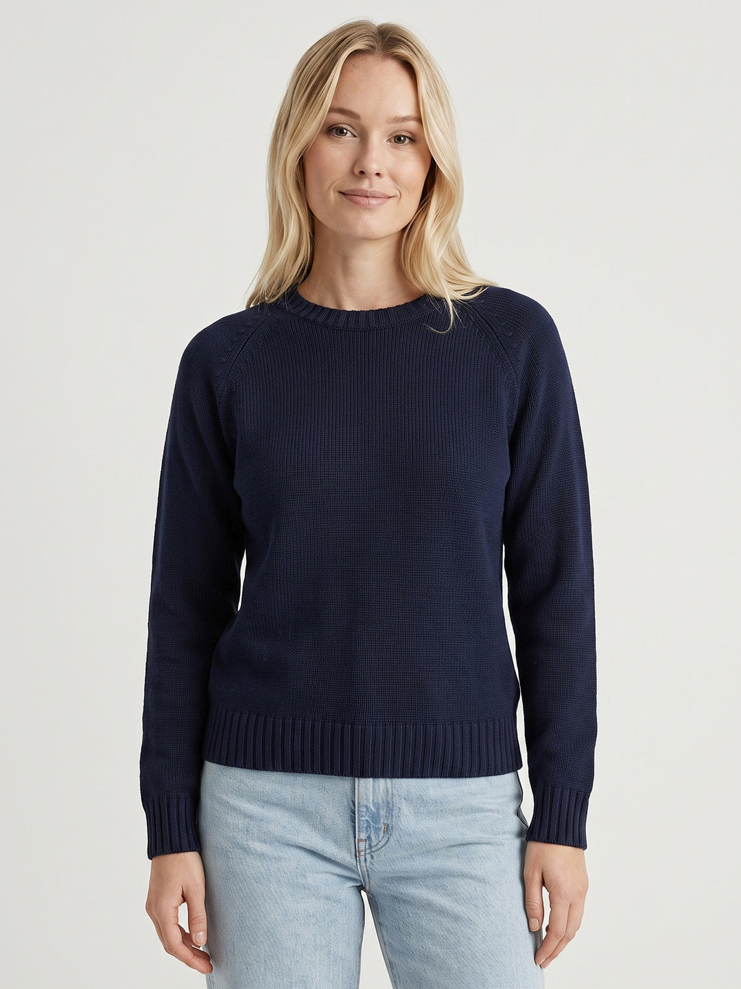 Girocollo in pura lana blu WO2470/26 BLU S&M GROUP 