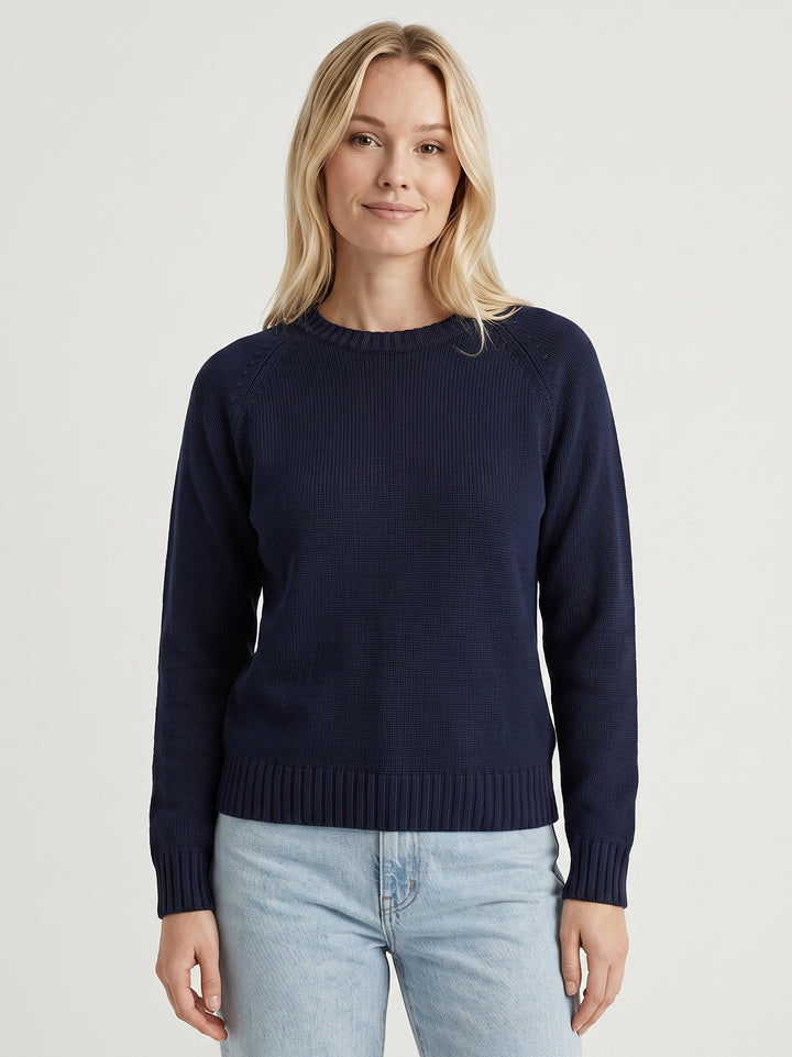 Girocollo in pura lana blu WO2470/26 BLU S&M GROUP 