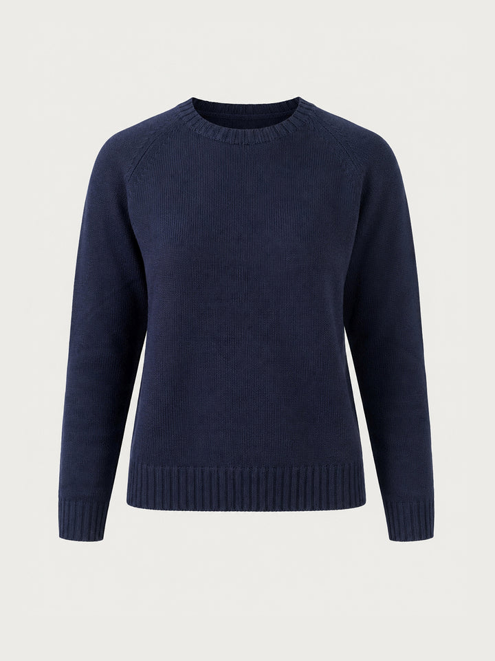 Girocollo in pura lana blu WO2470/26 BLU S&M GROUP 