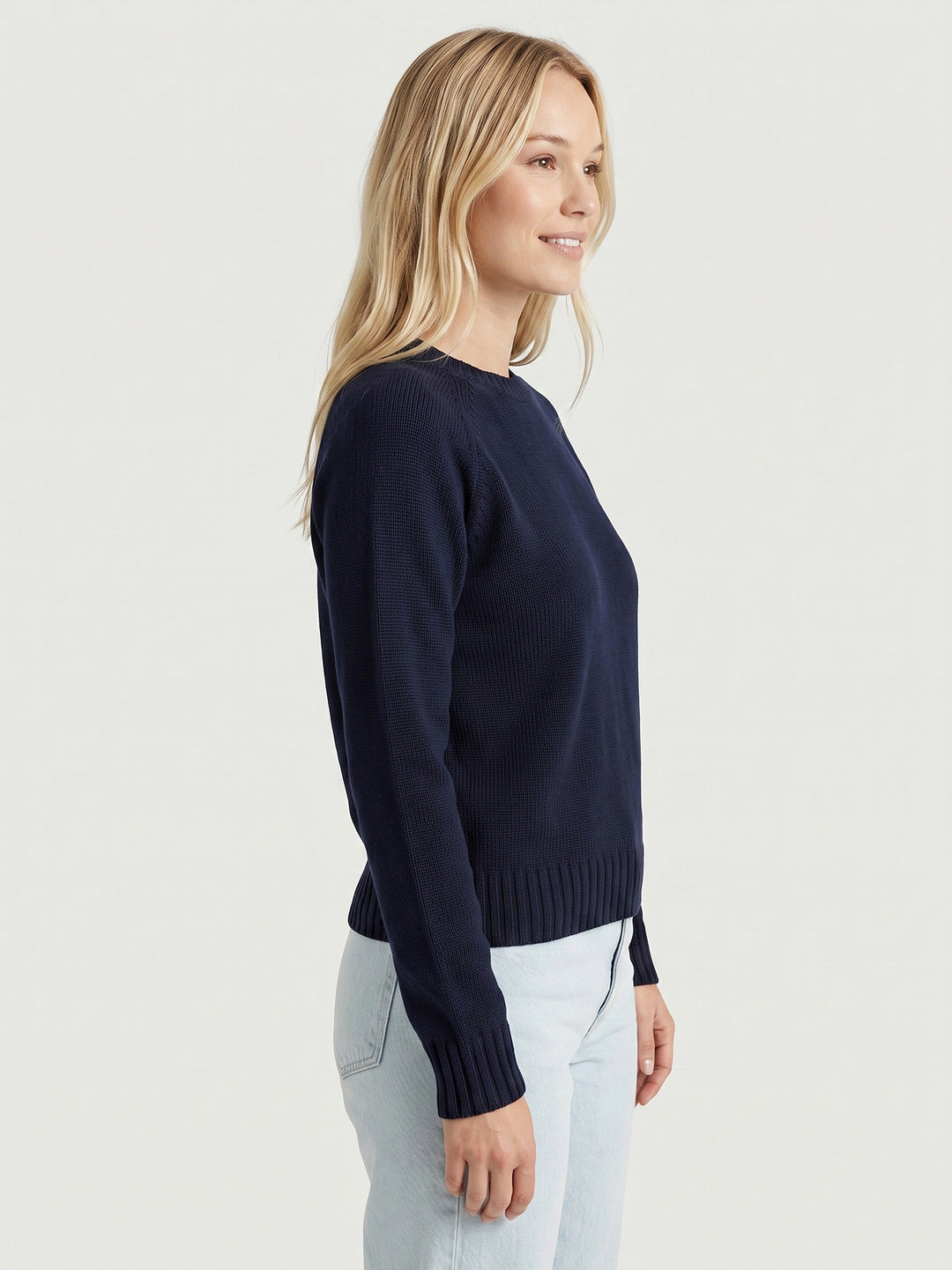 Girocollo in pura lana blu WO2470/26 BLU S&M GROUP 