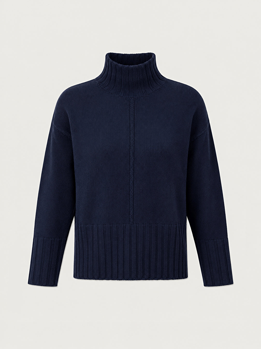 Maglia a lupetto in pura lana blu WO2473/26 BLU S&M GROUP 
