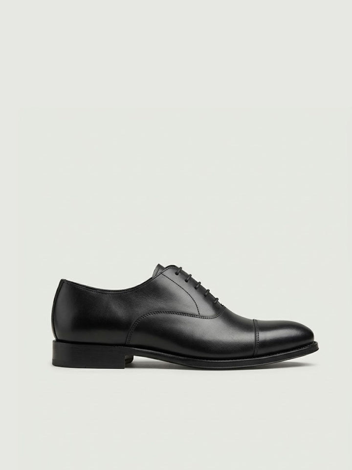 Allacciata Oxford in pelle nera 350/22 NERO SAXONE 