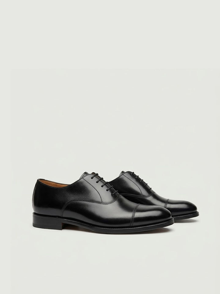 Allacciata Oxford in pelle nera 350/22 NERO SAXONE 
