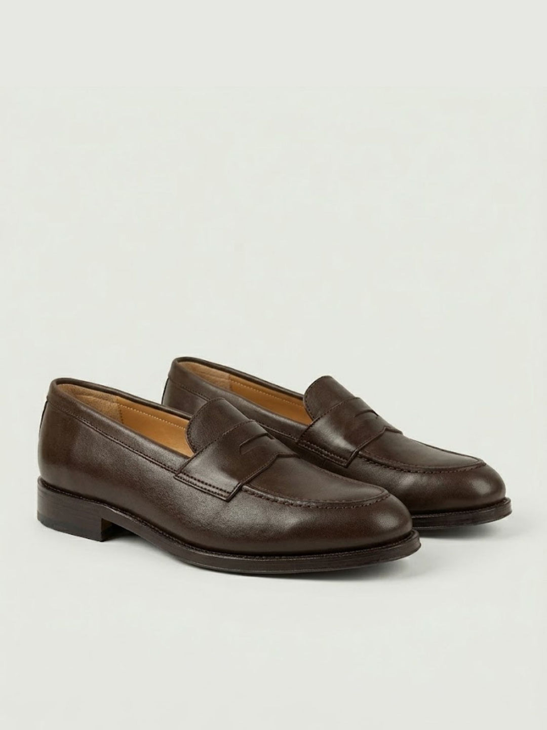 Mocassino penny in pelle cioccolato TIREE/23 T.MORO SAXONE 