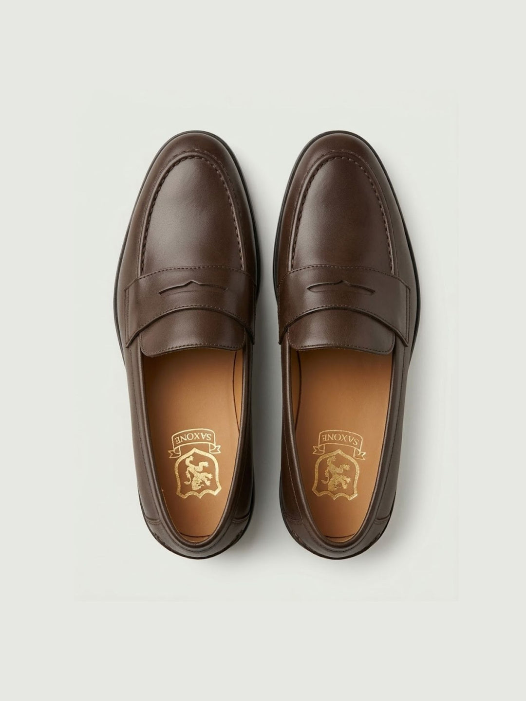 Mocassino penny in pelle cioccolato TIREE/23 T.MORO SAXONE 