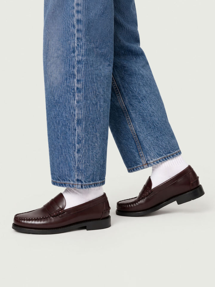 Mocassino penny Dan in pelle liscia borgogna 73122LW 903 SEBAGO 