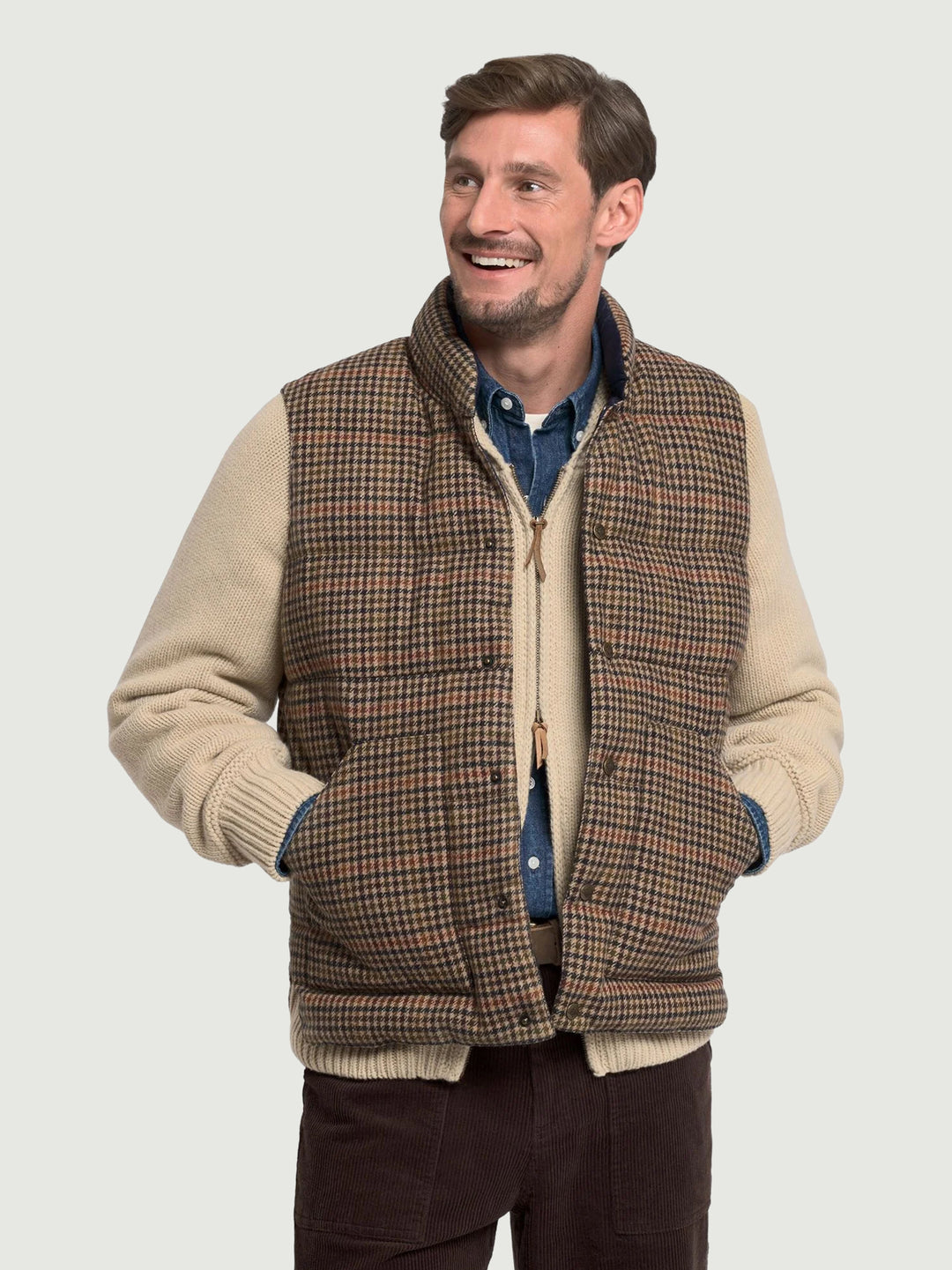Gilet Webb Wool pied de poule reversibile 751276W A08 SEBAGO 