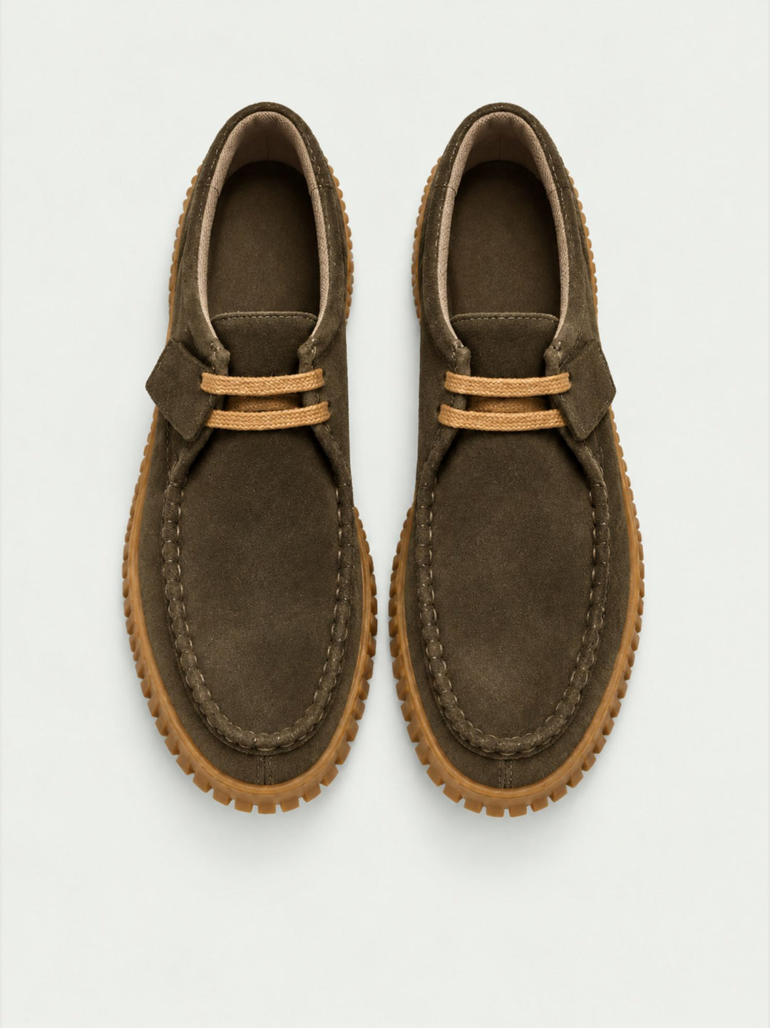 Polacchino in pelle scamosciata con suola carroarmato khaky 263270 SUEDE KHAKY ANDREA MORANDO 