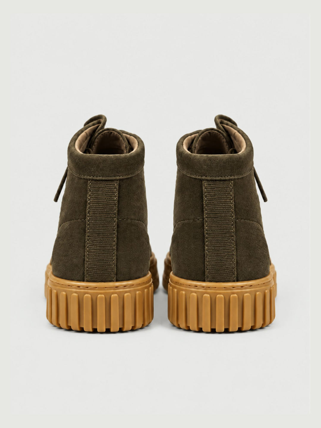 Polacchino in pelle scamosciata con suola carroarmato khaky 263270 SUEDE KHAKY ANDREA MORANDO 