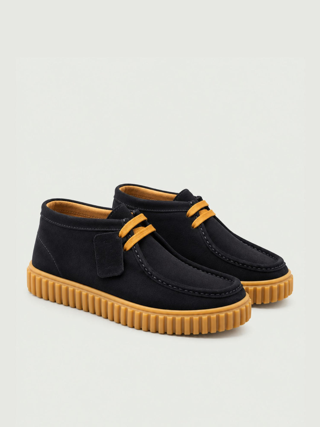 Polacchino in pelle scamosciata con suola carroarmato navy 263270 SUEDE NAVY ANDREA MORANDO 