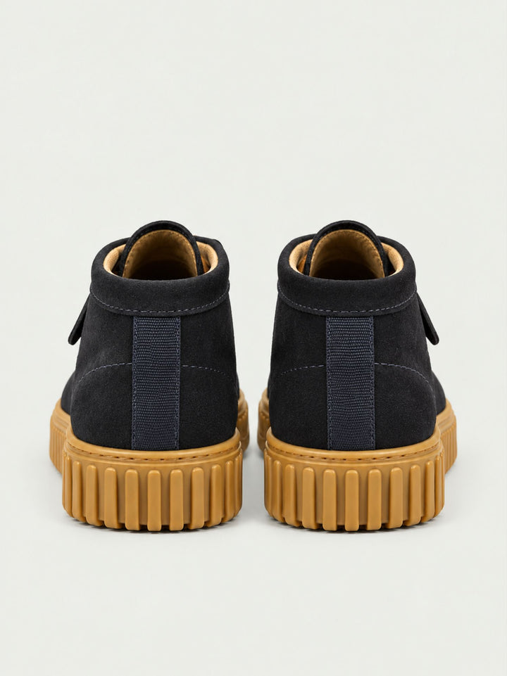 Polacchino in pelle scamosciata con suola carroarmato navy 263270 SUEDE NAVY ANDREA MORANDO 