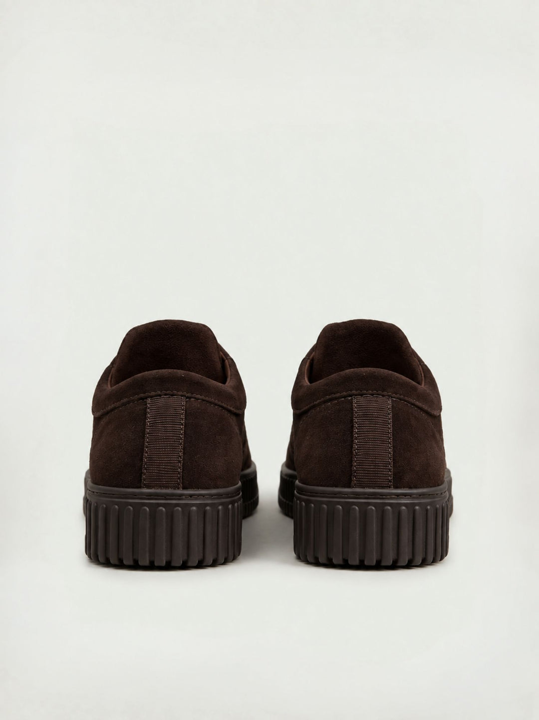 Allacciata in pelle scamosciata con suola carroarmato moro 263272 SUEDE BROWN ANDREA MORANDO 