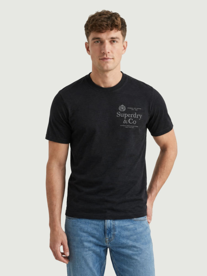 T-shirt Superdry in cotone blu M1012392A 24S SUPERDRY 