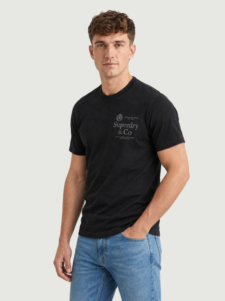 T-shirt Superdry in cotone blu M1012392A 24S SUPERDRY 