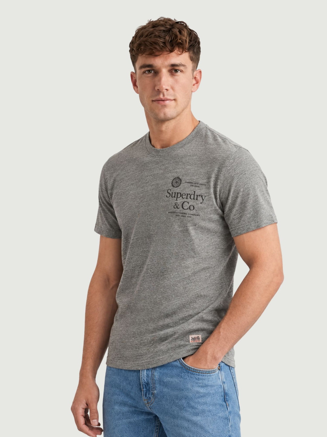 T-shirt Superdry in cotone grigio M1012392A K7W SUPERDRY 