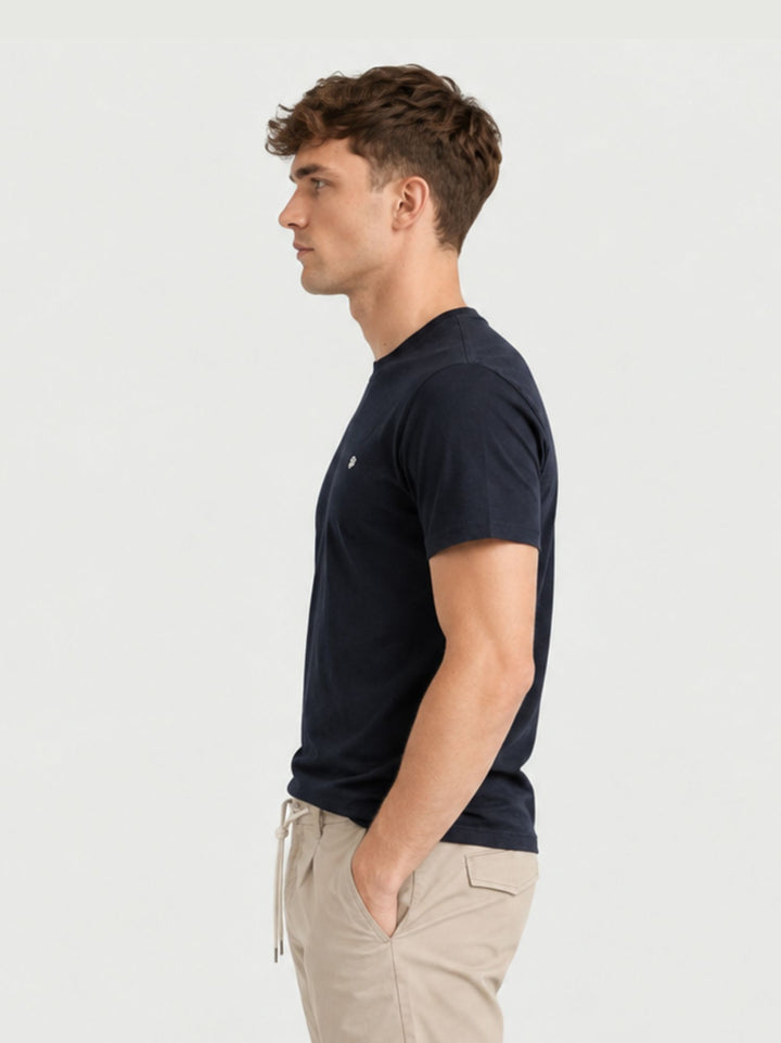 T-shirt girocollo in cotone navy M1012473A PLN SUPERDRY 