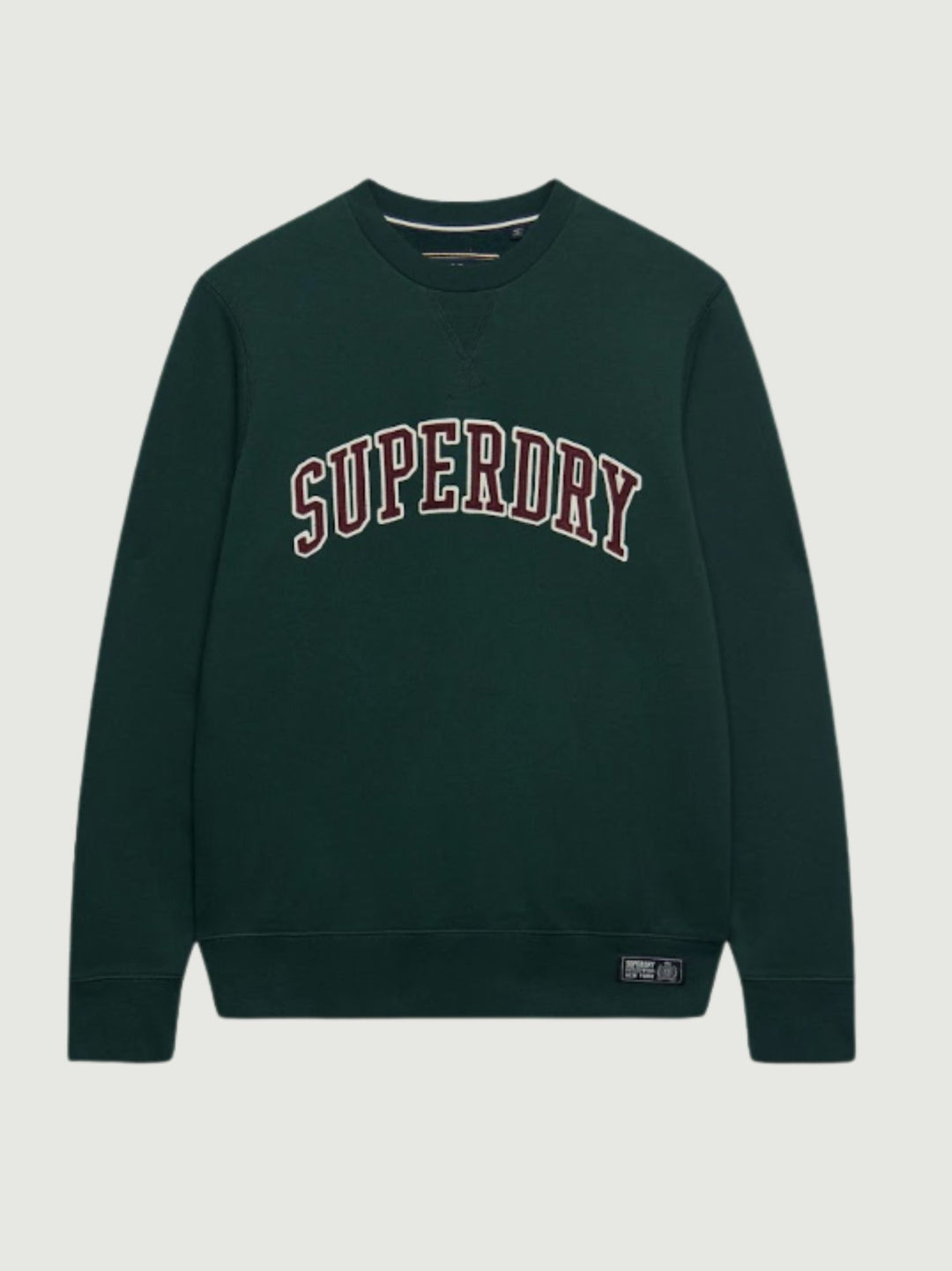 Felpa con maxi logo in cotone verdone M2014590A 27E SUPERDRY 