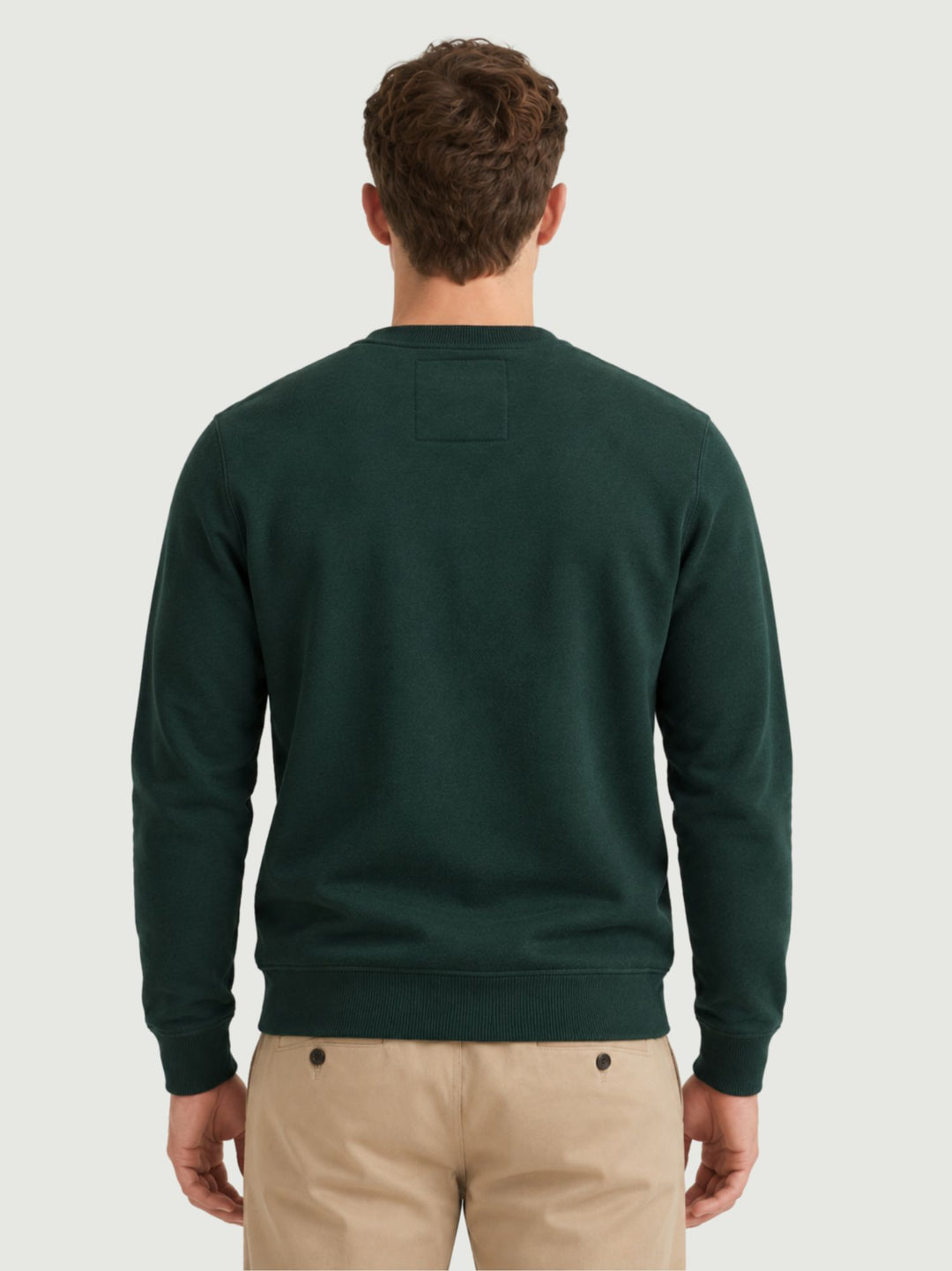 Felpa con maxi logo in cotone verdone M2014590A 27E SUPERDRY 