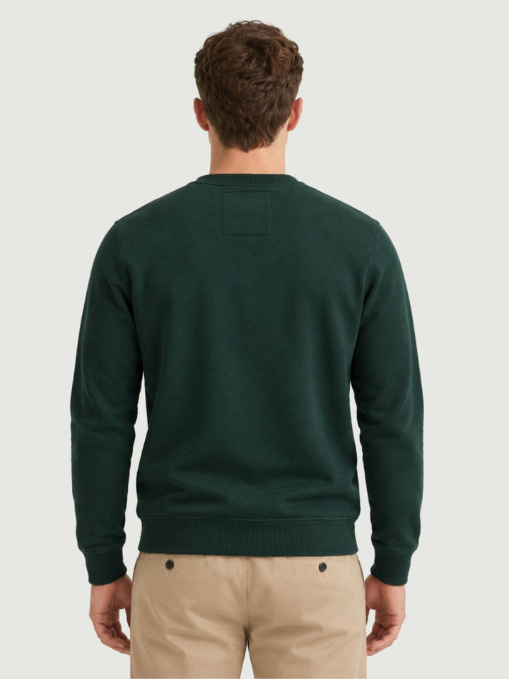 Felpa con maxi logo in cotone verdone M2014590A 27E SUPERDRY 