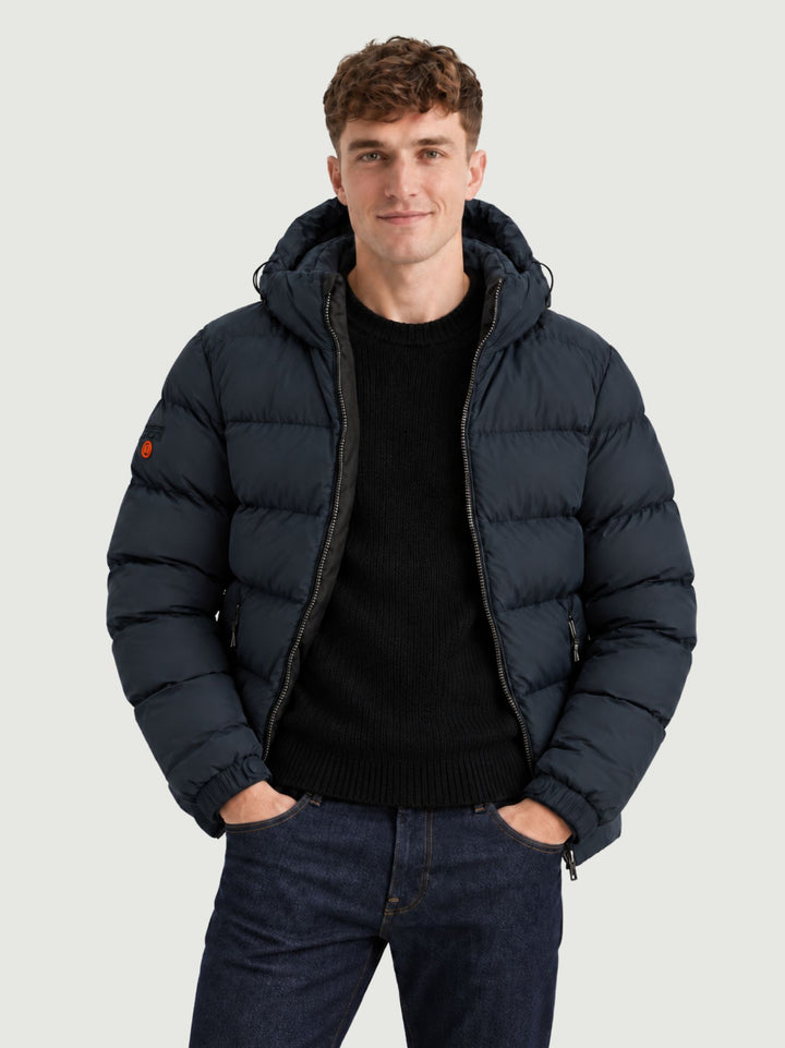 Piumino a collo alto blu navy M5011905A D9W SUPERDRY 