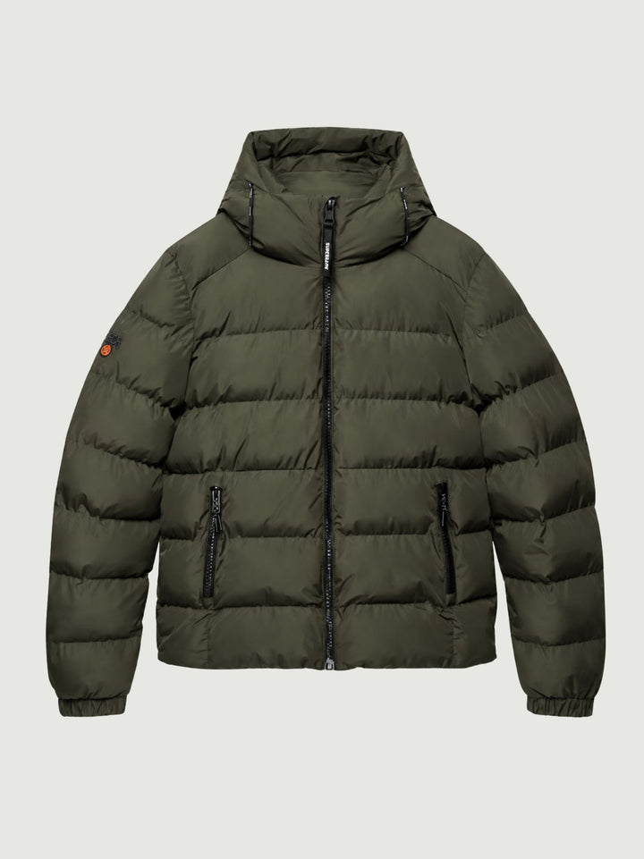 Piumino a collo alto verde militare M5011905A H1Q SUPERDRY 