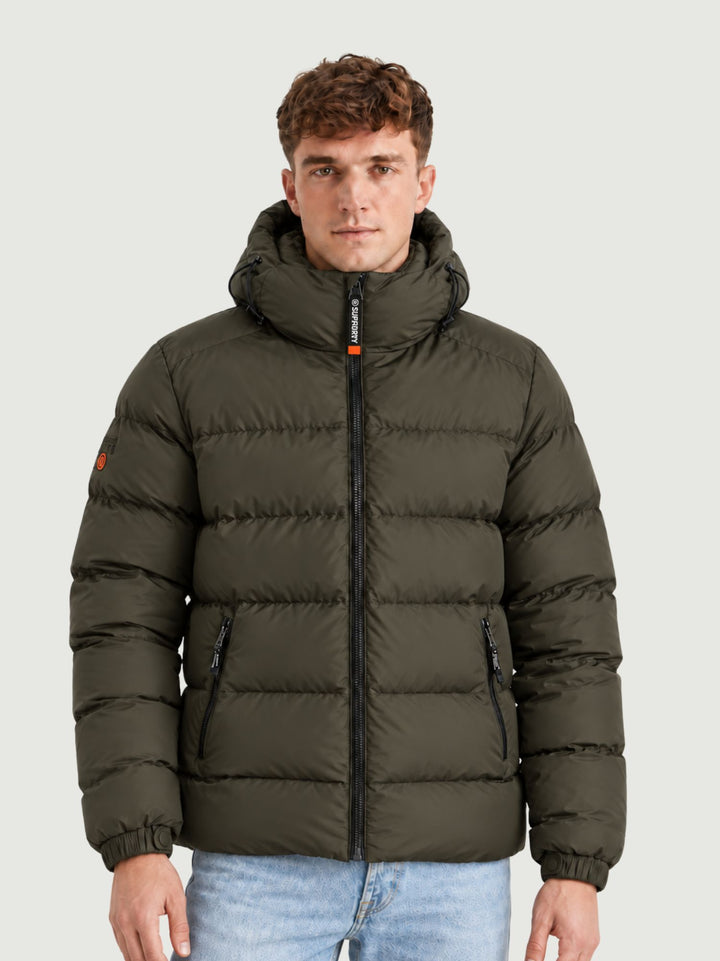 Piumino a collo alto verde militare M5011905A H1Q SUPERDRY 