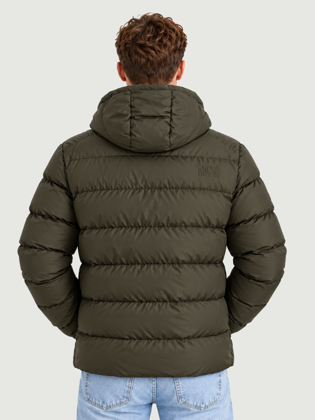 Piumino a collo alto verde militare M5011905A H1Q SUPERDRY 