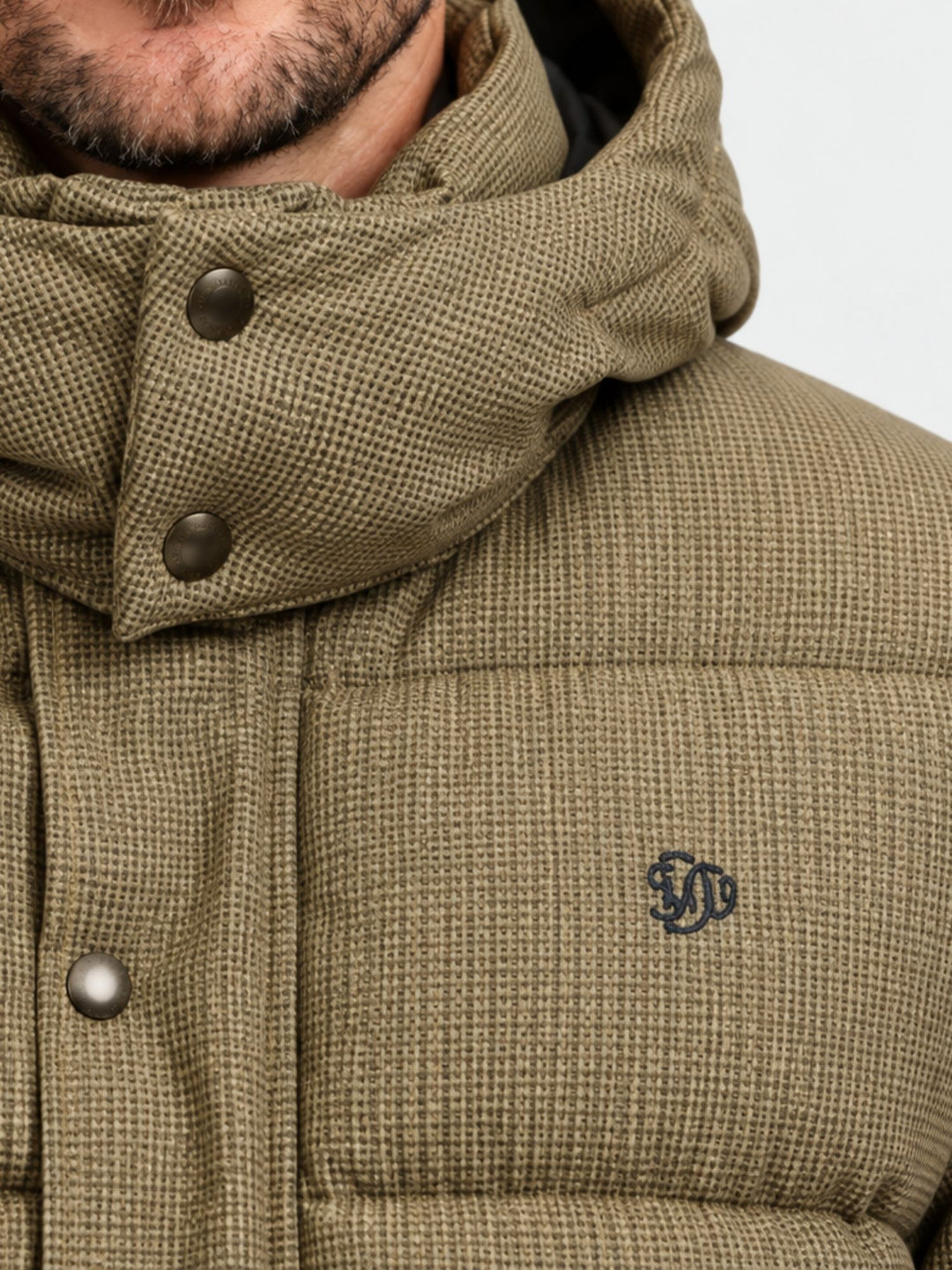 Giacca trapuntata con fantasia check beige M5012430A M7Q SUPERDRY 