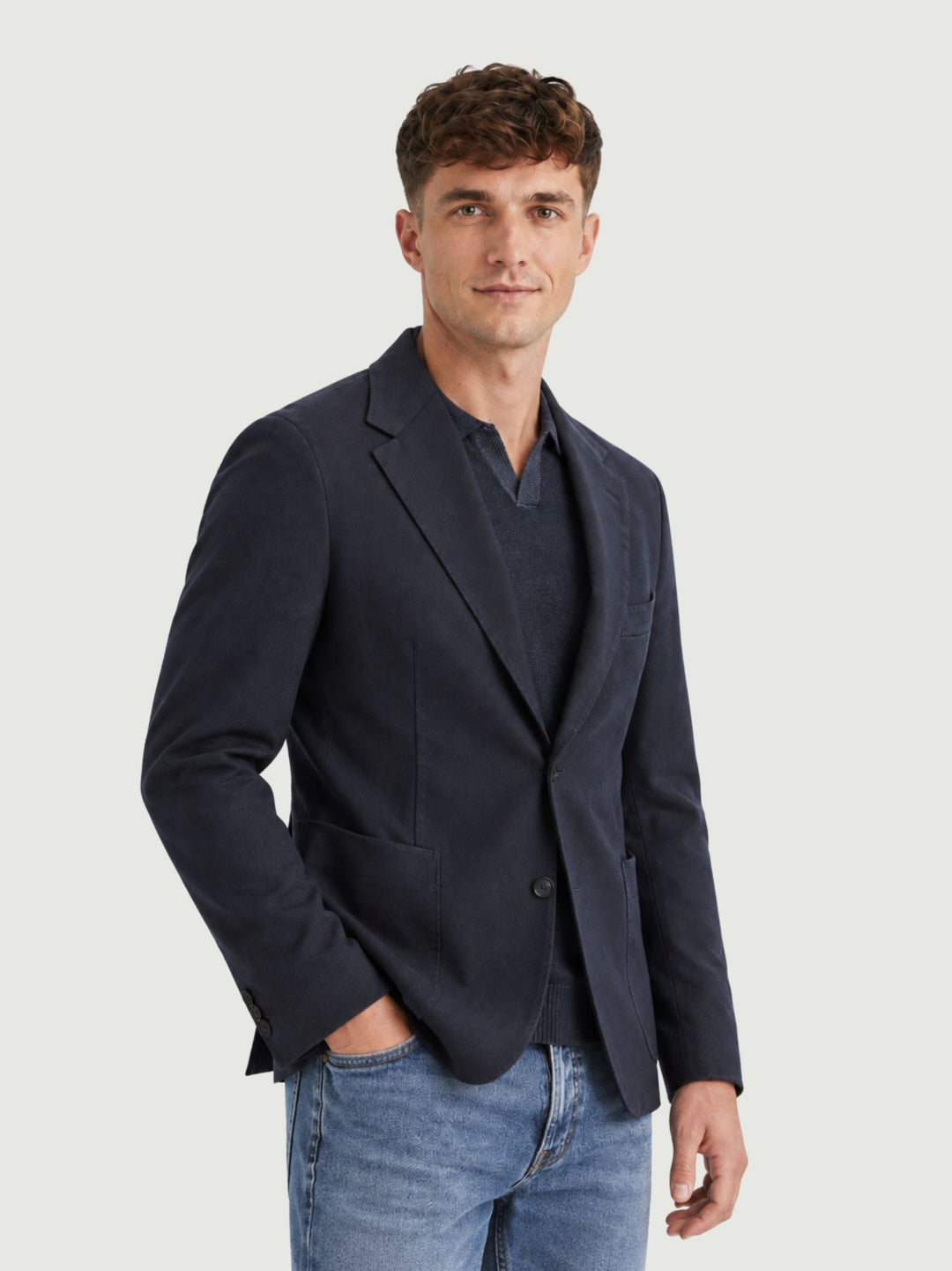 Blazer monopetto blu navy G001LY0013M 7000 ANDREA MORANDO 