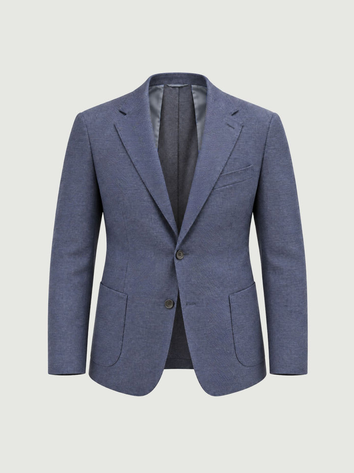 Blazer monopetto in microtrama bluette G002PL0295M 7006 ANDREA MORANDO 