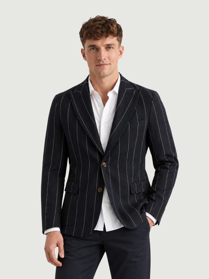 Blazer gessato navy G004WO0138M 7000 ANDREA MORANDO 