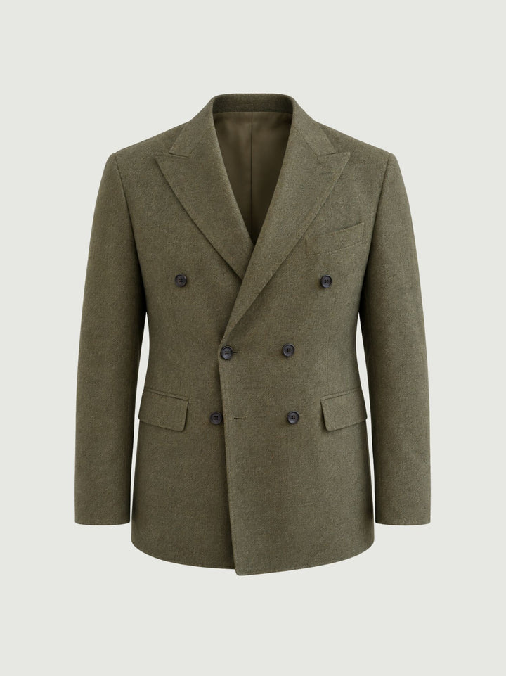 Blazer doppiopetto verde militare G010PL0295M 4000 ANDREA MORANDO 