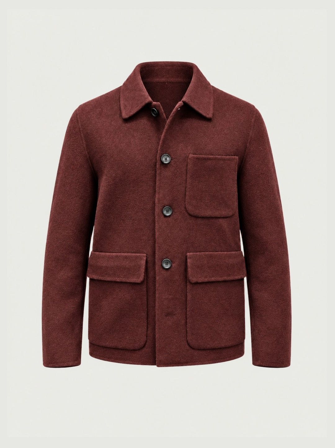 Giacca camicia in lana bordeaux J005WO0149M 5000 ANDREA MORANDO 