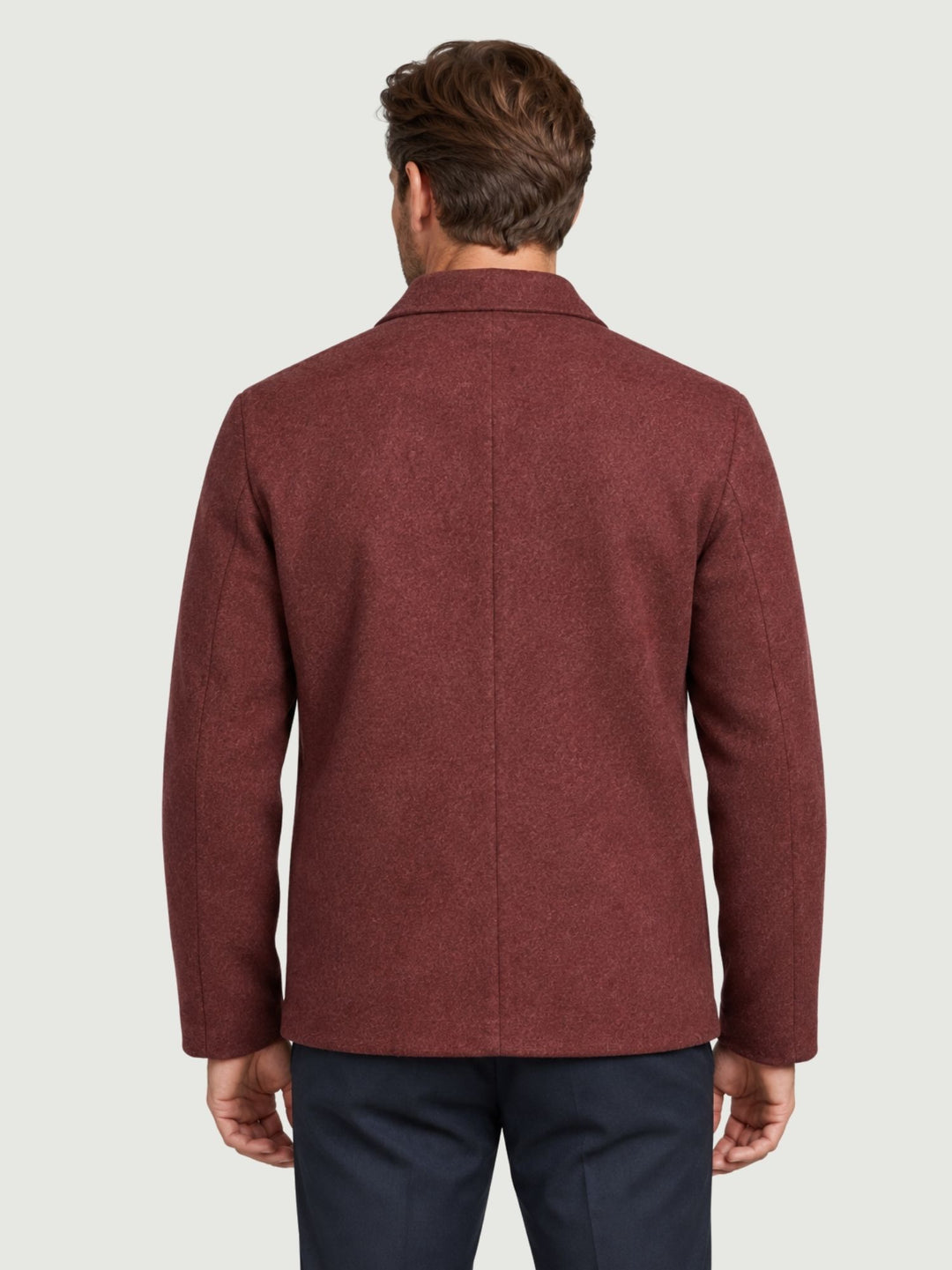 Giacca camicia in lana bordeaux J005WO0149M 5000 ANDREA MORANDO 