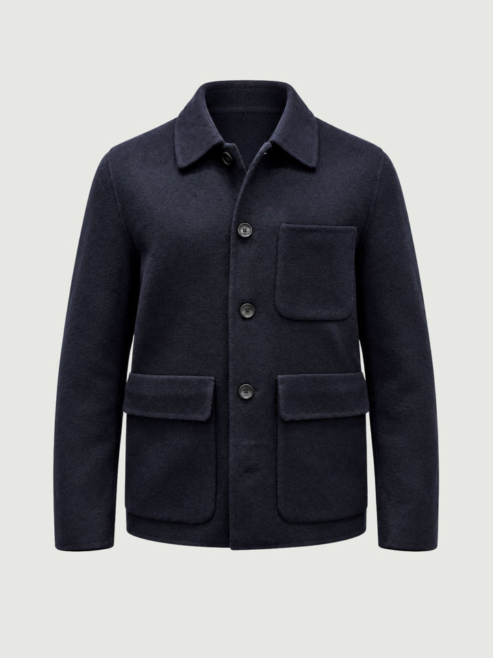 Giacca camicia in lana navy J005WO0149M 7000 ANDREA MORANDO 