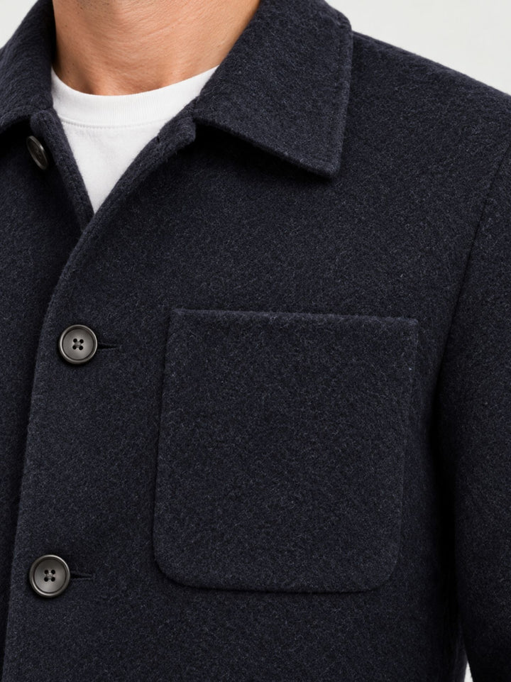 Giacca camicia in lana navy J005WO0149M 7000 ANDREA MORANDO 