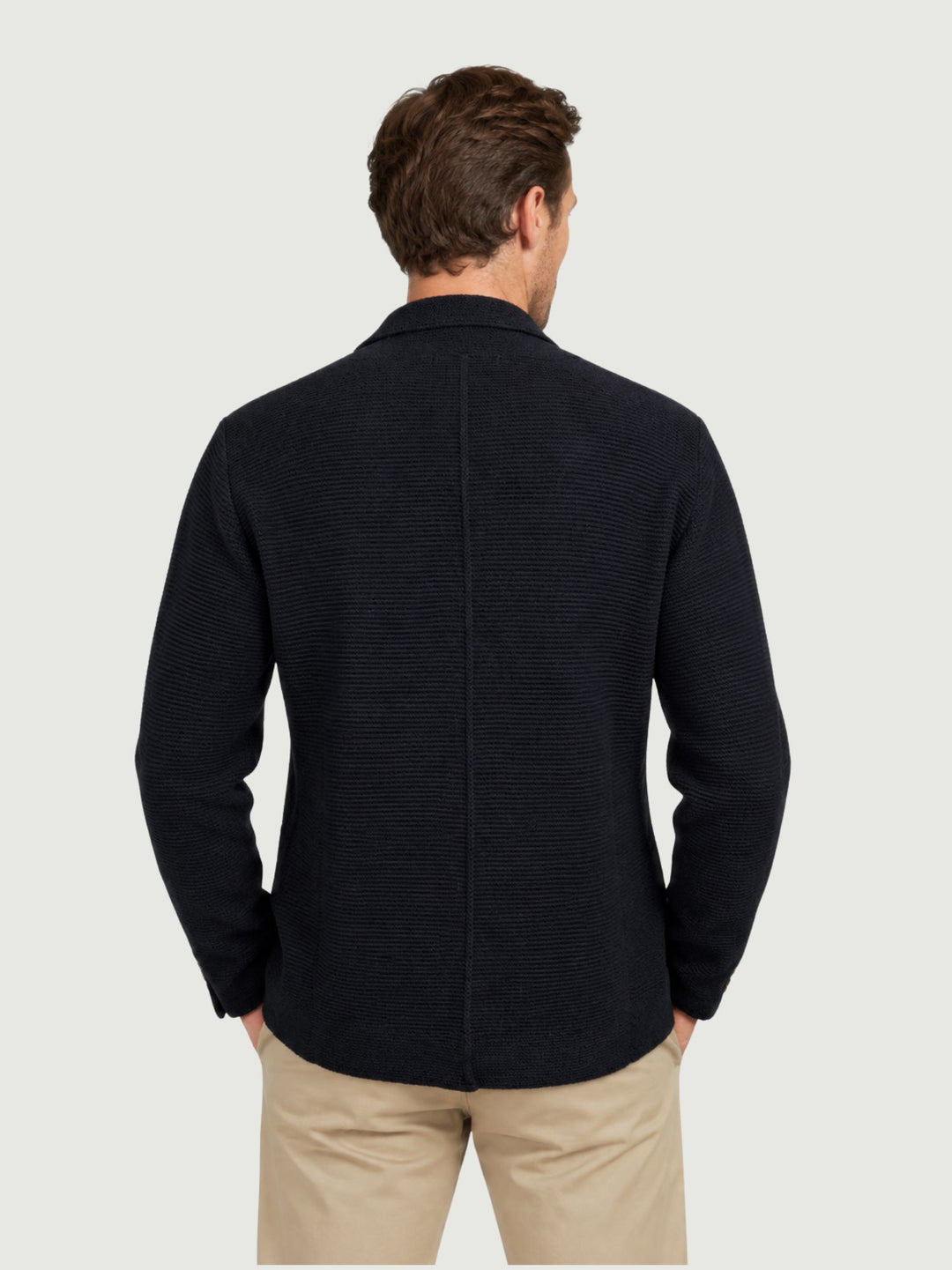 Cardigan stile blazer blu navy M019MR 7000 ANDREA MORANDO 