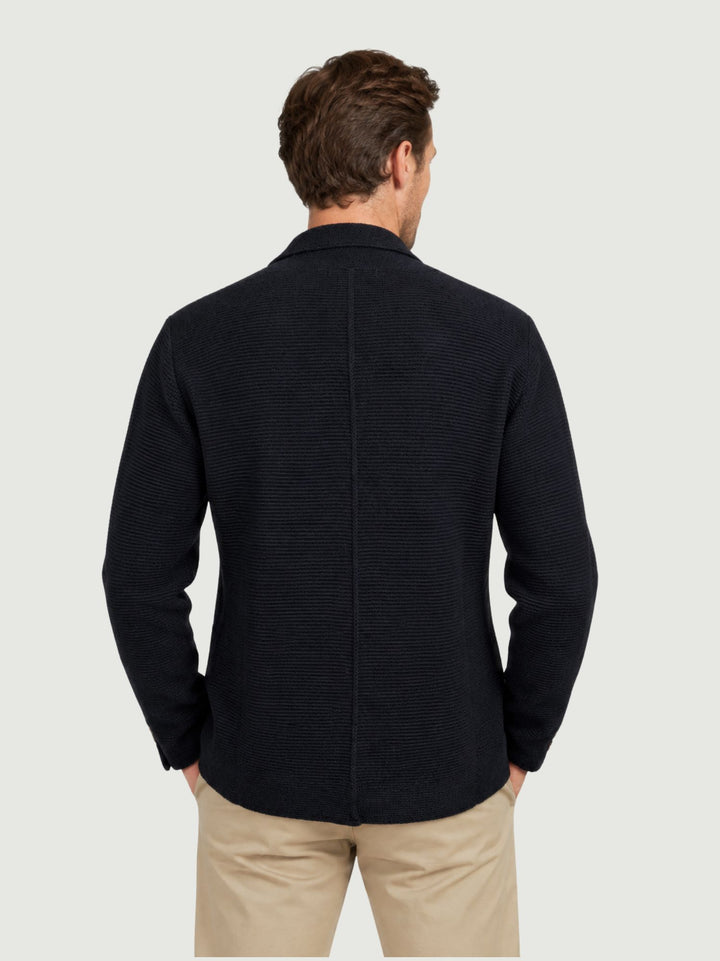 Cardigan stile blazer blu navy M019MR 7000 ANDREA MORANDO 