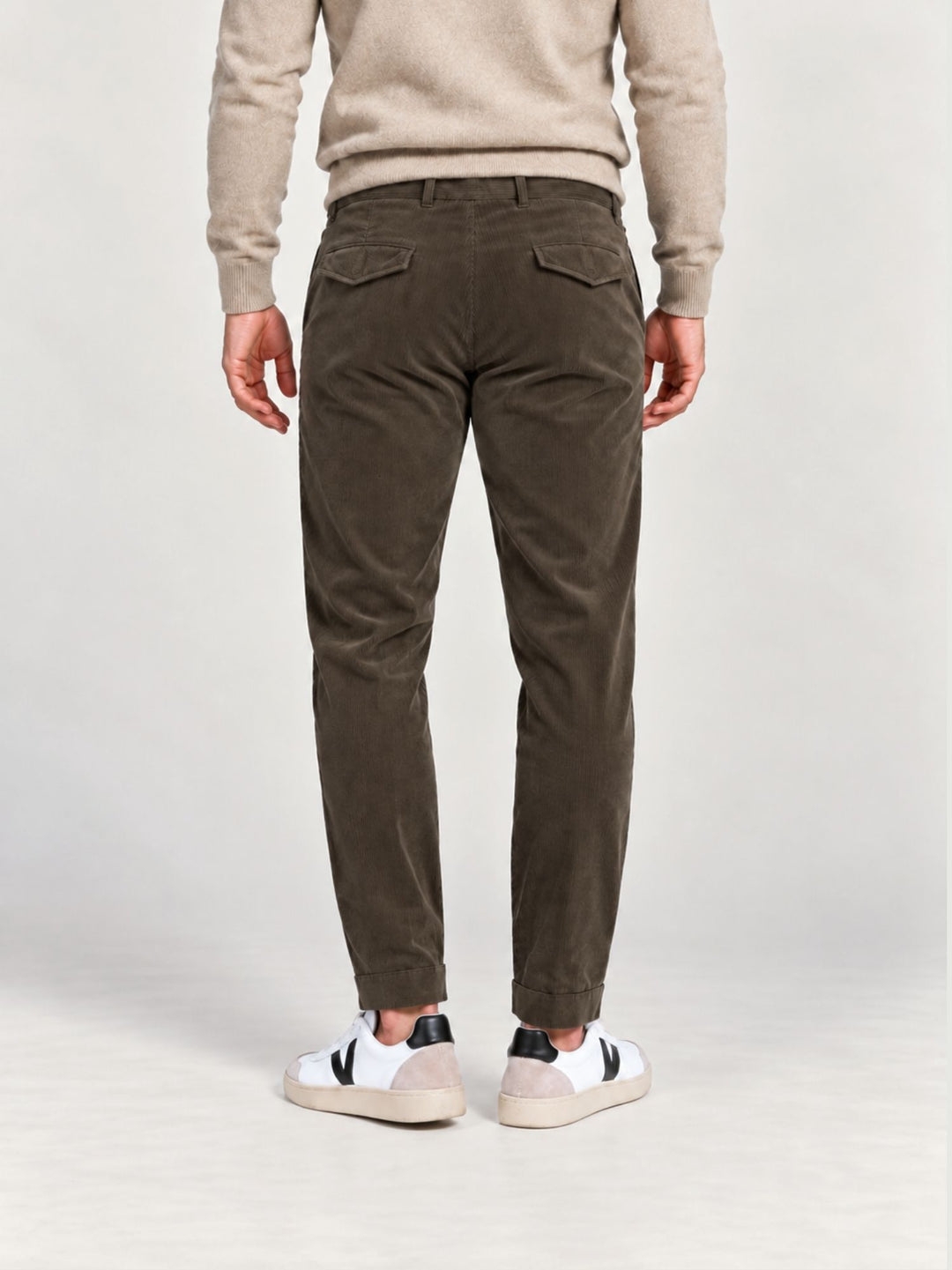 Pantalone in velluto a coste con coulisse moro P002CO0263M 2000 ANDREA MORANDO 