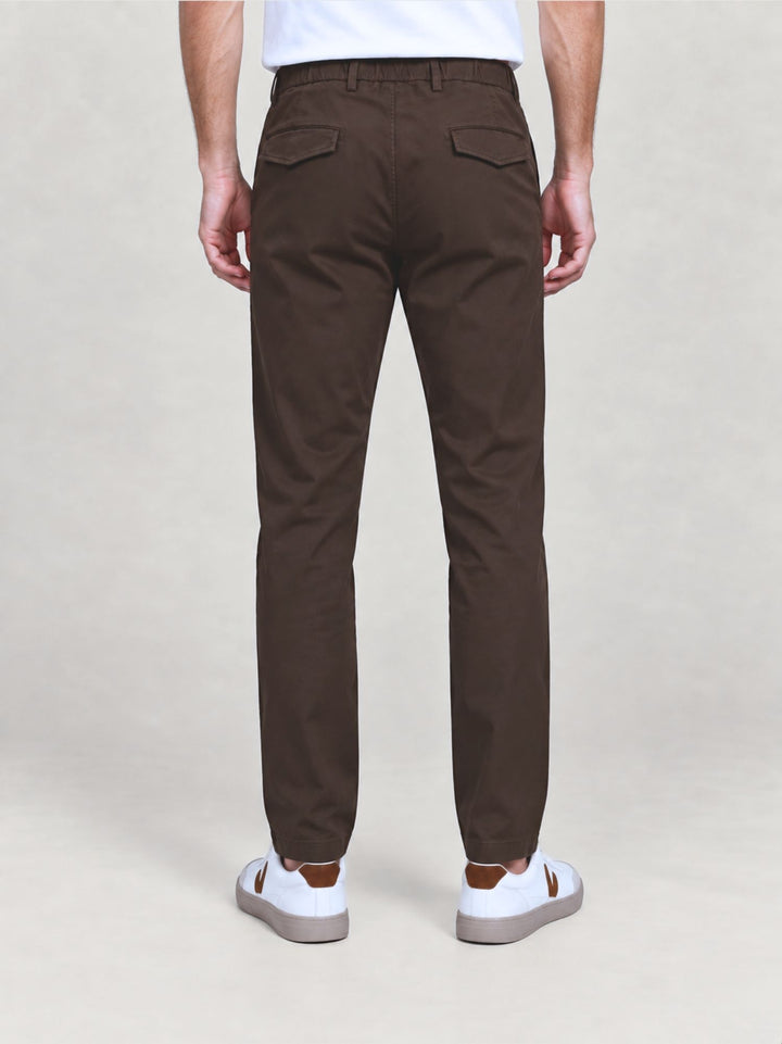 Pantalone con coulisse in cotone moro P002CO0461M 2000 ANDREA MORANDO 