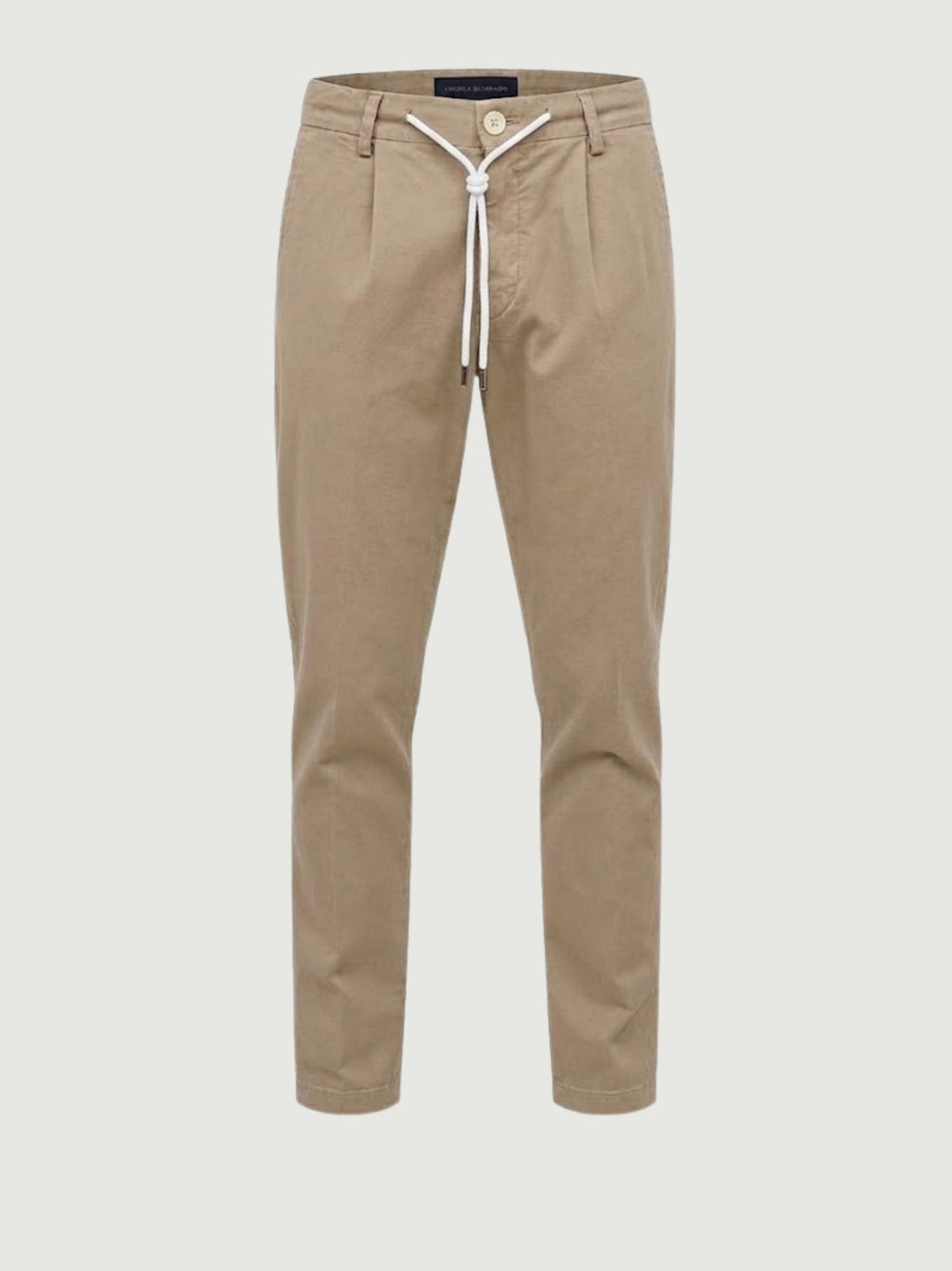 Pantalone con coulisse in cotone sabbia P002CO0461M 2001 ANDREA MORANDO 