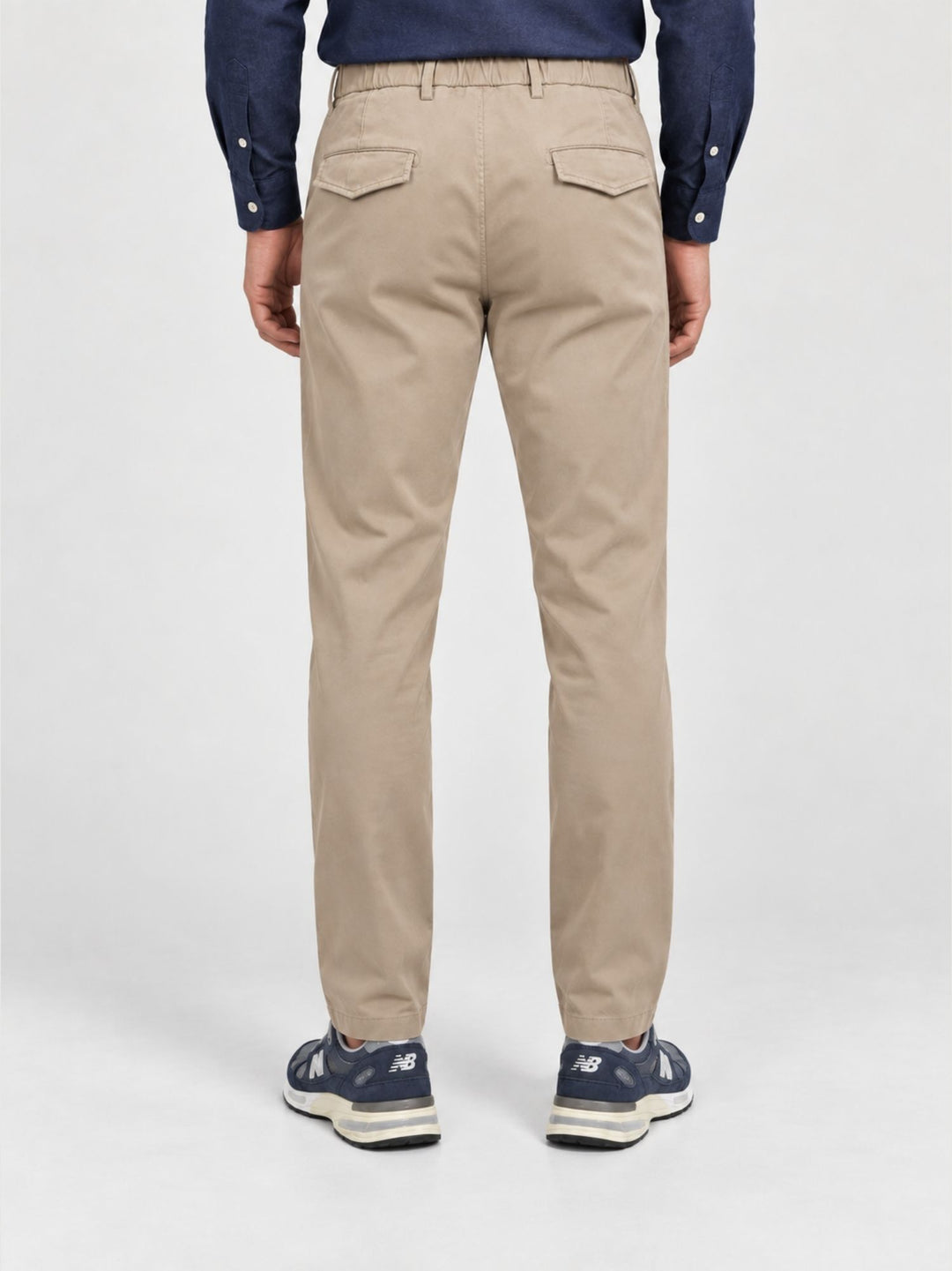 Pantalone con coulisse in cotone sabbia P002CO0461M 2001 ANDREA MORANDO 