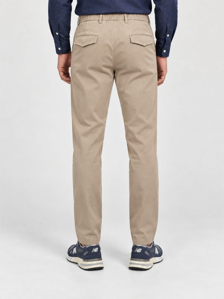 Pantalone con coulisse in cotone sabbia P002CO0461M 2001 ANDREA MORANDO 