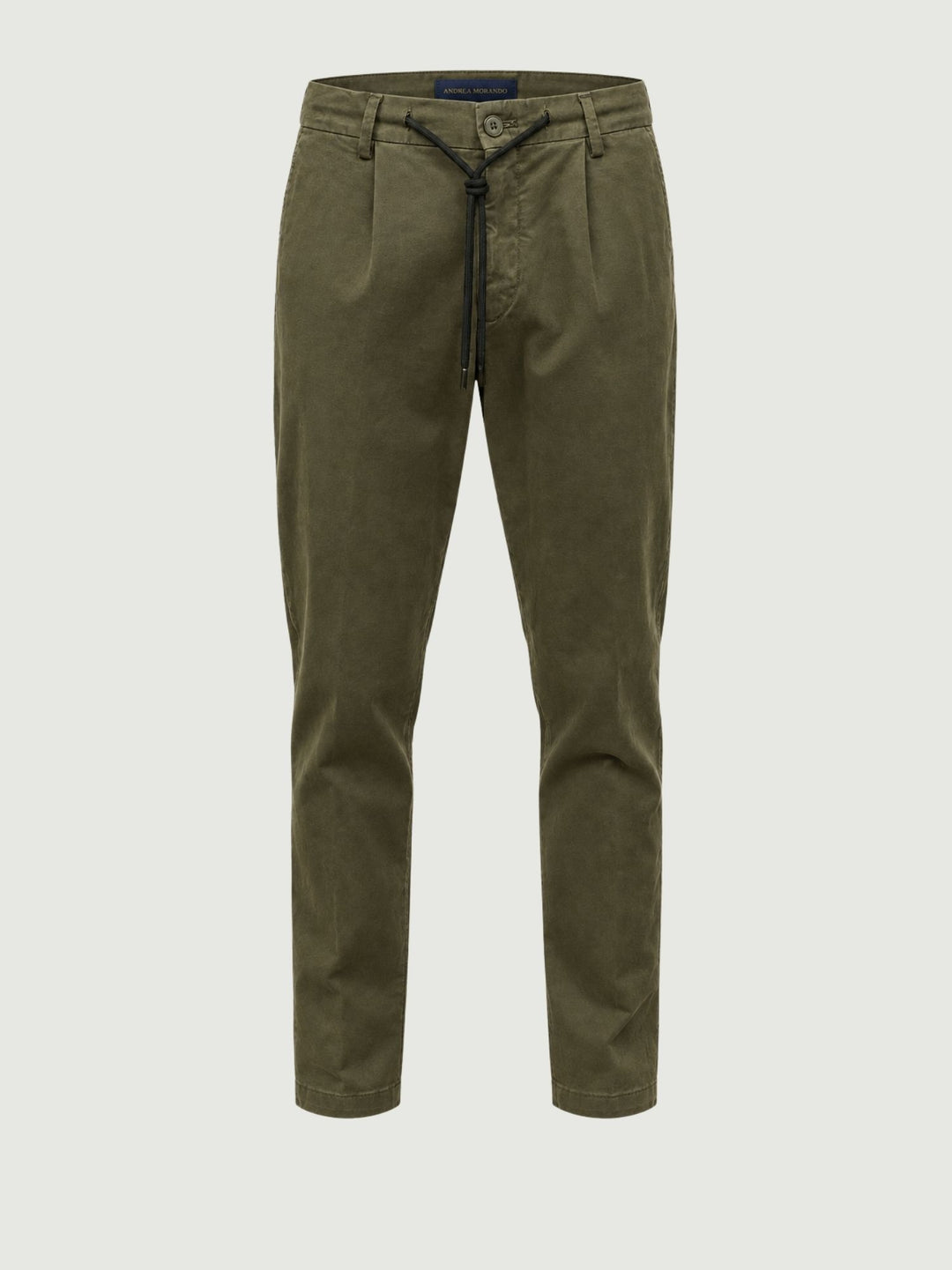 Pantalone con coulisse in cotone verde P002CO0461M 4017 ANDREA MORANDO 
